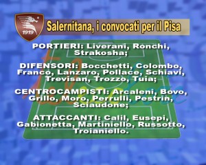 Salernitana convocati Pisa